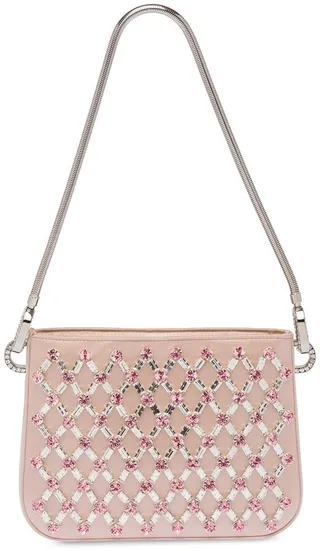 Sassy crystal-embellished shoulder bag