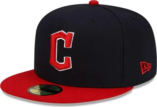 Men's New Era Navy and Red Cleveland Guardians Authentic Collection On-Field 59FIFTY Fitted Hat
