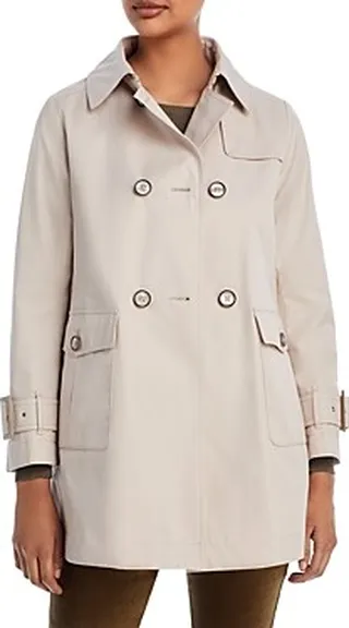 Herno Monogrammed Double-Breasted Trench Coat