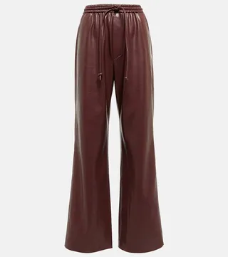 Calie faux leather wide-leg pants
