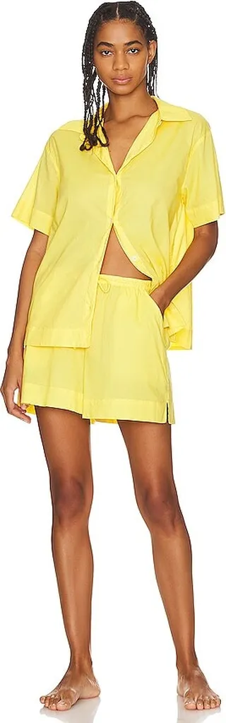 Organic Sandwashed Cotton Solid Short Pj Set