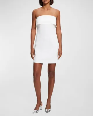 Foldover Eco Crunch Strapless Mini Dress
