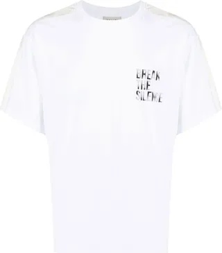 slogan-print T-shirt
