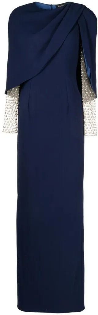Cape-Design Sleeve Gown