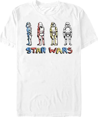 Men's Star Wars Stormtroopers Color Twirl T-Shirt - White - 3X Large