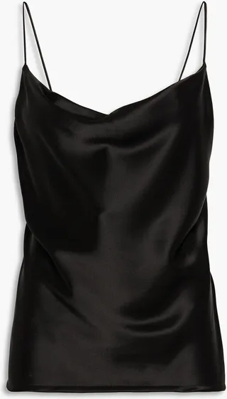 Whiteley draped satin camisole