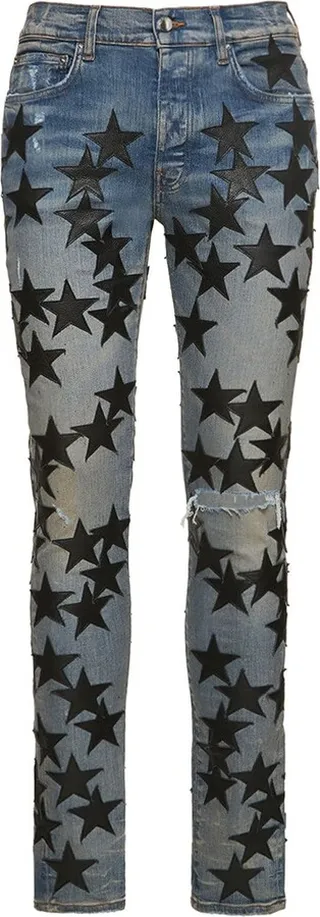 Chemist leather star jeans