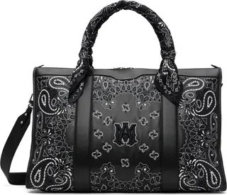 AMIRI Black Bandana Weekender Bag