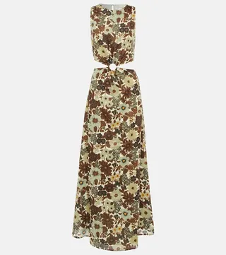 Constantine floral ramie midi dress