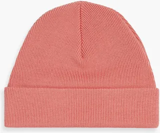 Ribbed wool-blend beanie