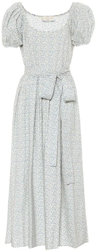 Lais floral cotton-poplin midi dress