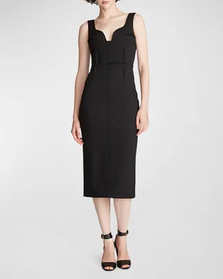 Maco Sweetheart Scuba Midi Dress
