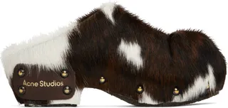 Acne Studios Brown Studded Clogs