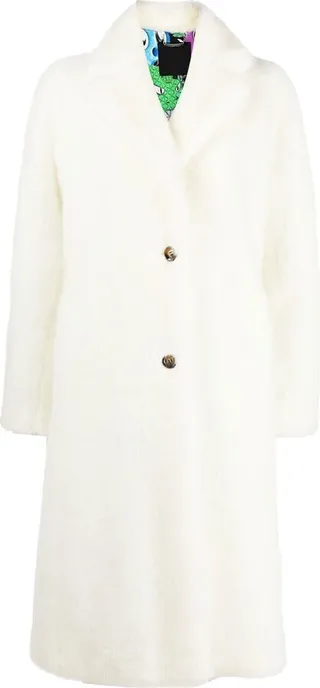 Monster-Print Faux-Fur Coat