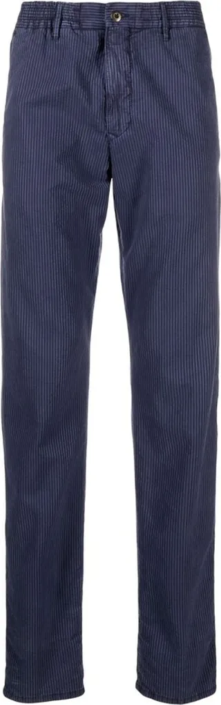 Striped Straight-Leg Trousers