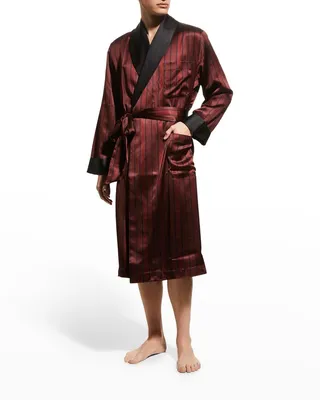 Men's Silk Dressing Gown Robe