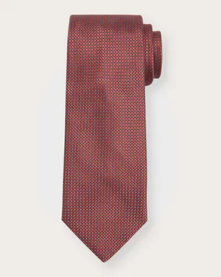 Men's Geometric Jacquard Silk Tie