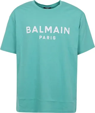 Balmain Logo Printed Crewneck T-Shirt