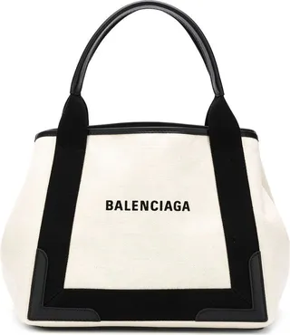 BALENCIAGA- Navy Cabas Small Tote Bag
