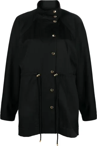 Drawstring-Waist Cotton Parka