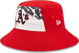 Men's New Era Red Oakland Athletics 2022 4th of July Bucket Hat