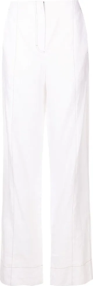 High-Waisted Linen Trousers