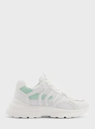 Curved Detail Colourblock Chunky Sneakers
