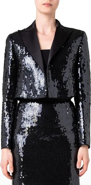Cropped Sequined Jacket