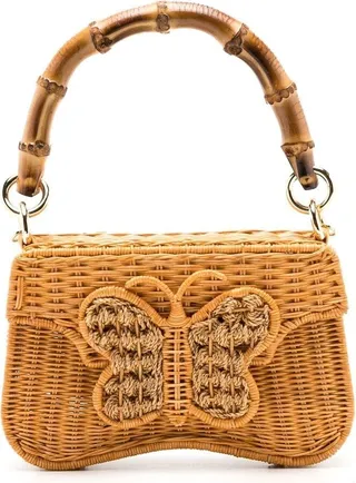 Jackie butterfly-woven tote bag