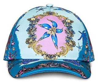 VERSACE Tresor De La Mer Baseball Hat in Blue