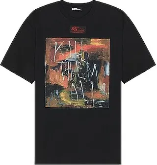 Raf Simons Oversized Kill Them All T-shirt in Black