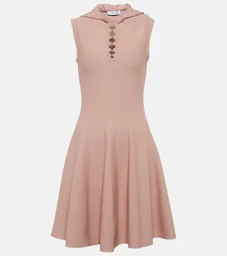 Hooded knit minidress