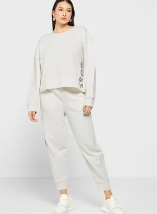Drawstring Detail Logo Joggers
