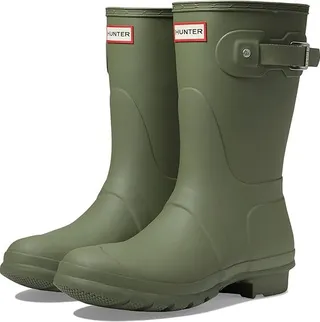 Hunter Original Short Logo Backstrap Boot (Lichen Green) Women's Shoes