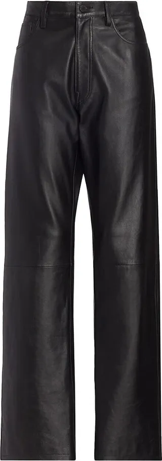 Lambskin Five-Pocket Pants