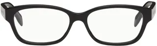 Alexander McQueen Black Rectangular Glasses