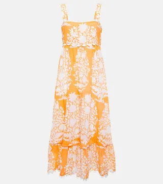 Floral cotton maxi dress