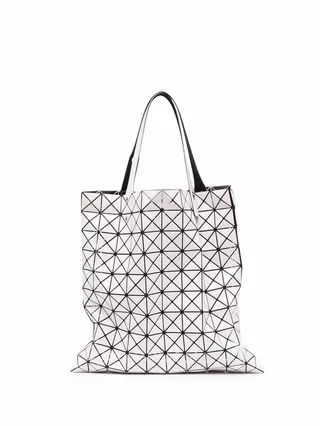 Prism geometric-panel tote bag