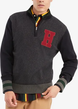 Tommy Hilfiger Men's Varsity Quarter-Zip Sweater