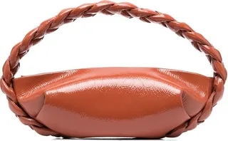 Braided Handle Oval Shoulder Bag