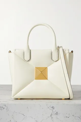 Valentino Garavani - Valentino Garavani One Stud Small Leather Tote - Ivory