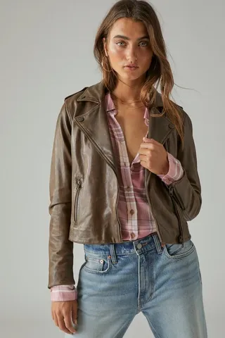 Classic Leather Moto Jacket