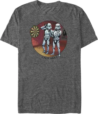 Men's Star Wars Stormtrooper Darts T-Shirt - Charcoal Heather - 3X Large
