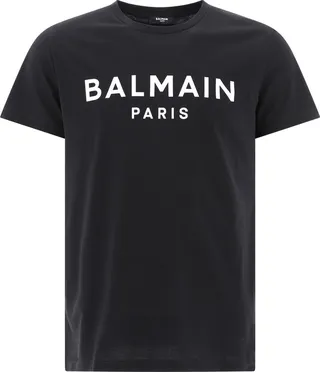 Balmain Logo Printed Crewneck T-Shirt
