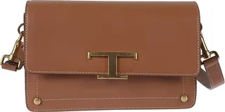 Logo Leather Shoulder Bag