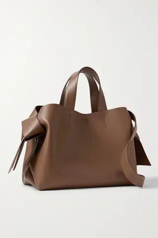 Acne Studios - Midi Knotted Leather Tote - Brown