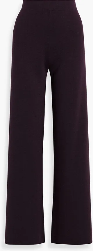 Merino wool wide-leg pants