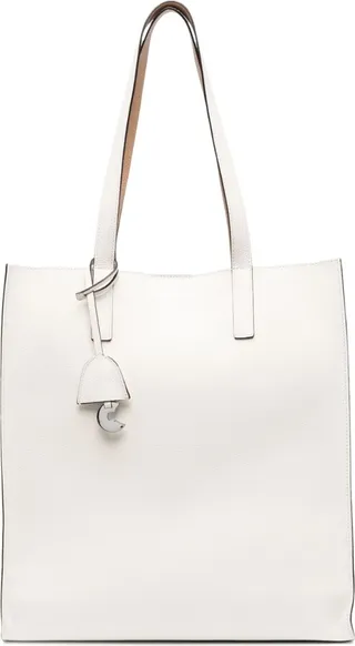Logo-Detail Leather Tote Bag