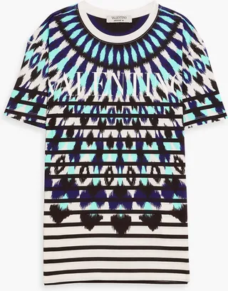 Printed cotton-jersey T-shirt