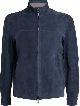 Eleventy Suede Zip Jacket